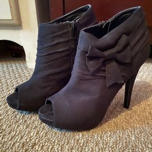 Black high heel boots